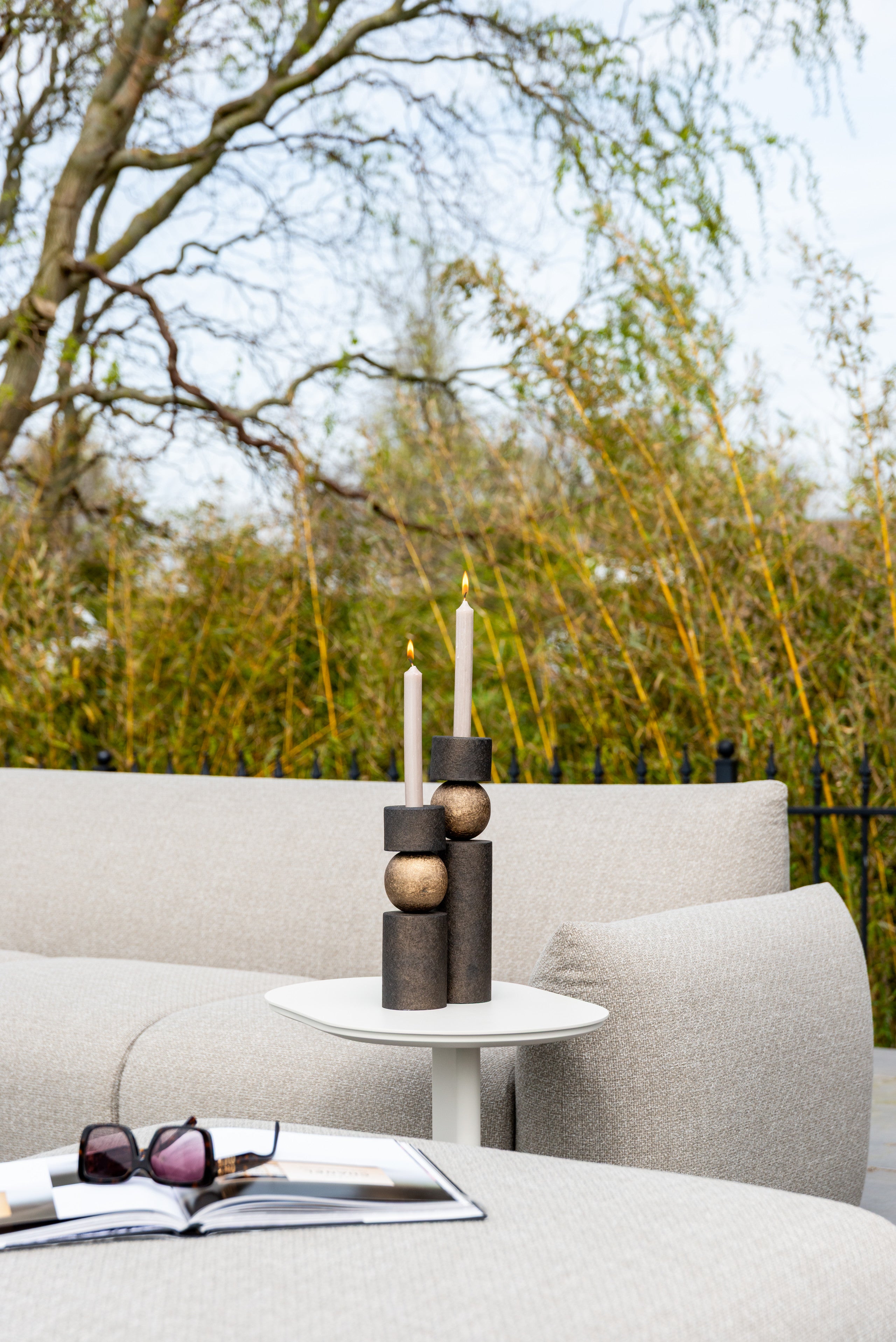 Richmond Interiors Kerzenhalter Hasley brass antique small Richmond Interiors