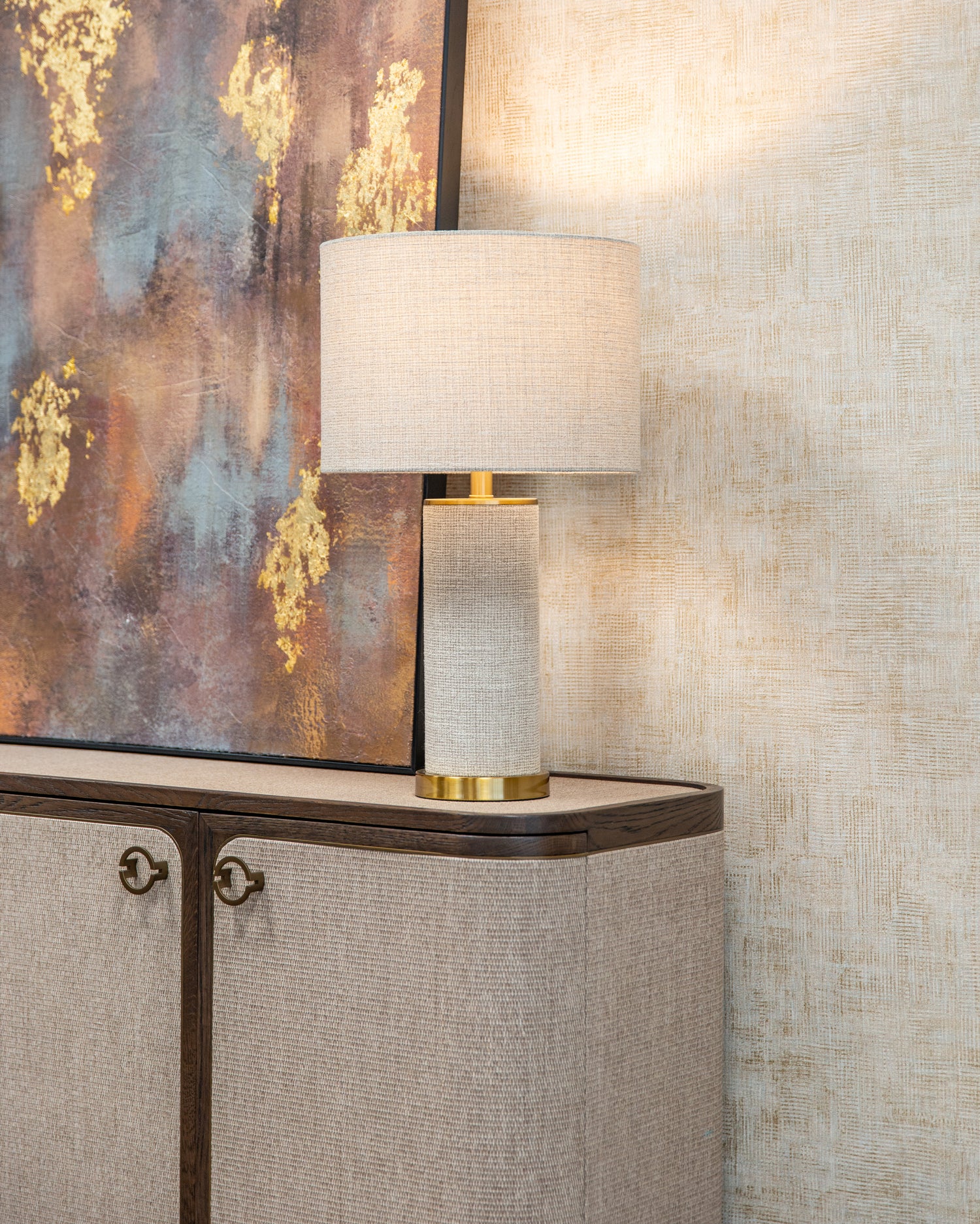 Richmond Interiors Tischlampe Joline beige Tischlampe Richmond Interiors