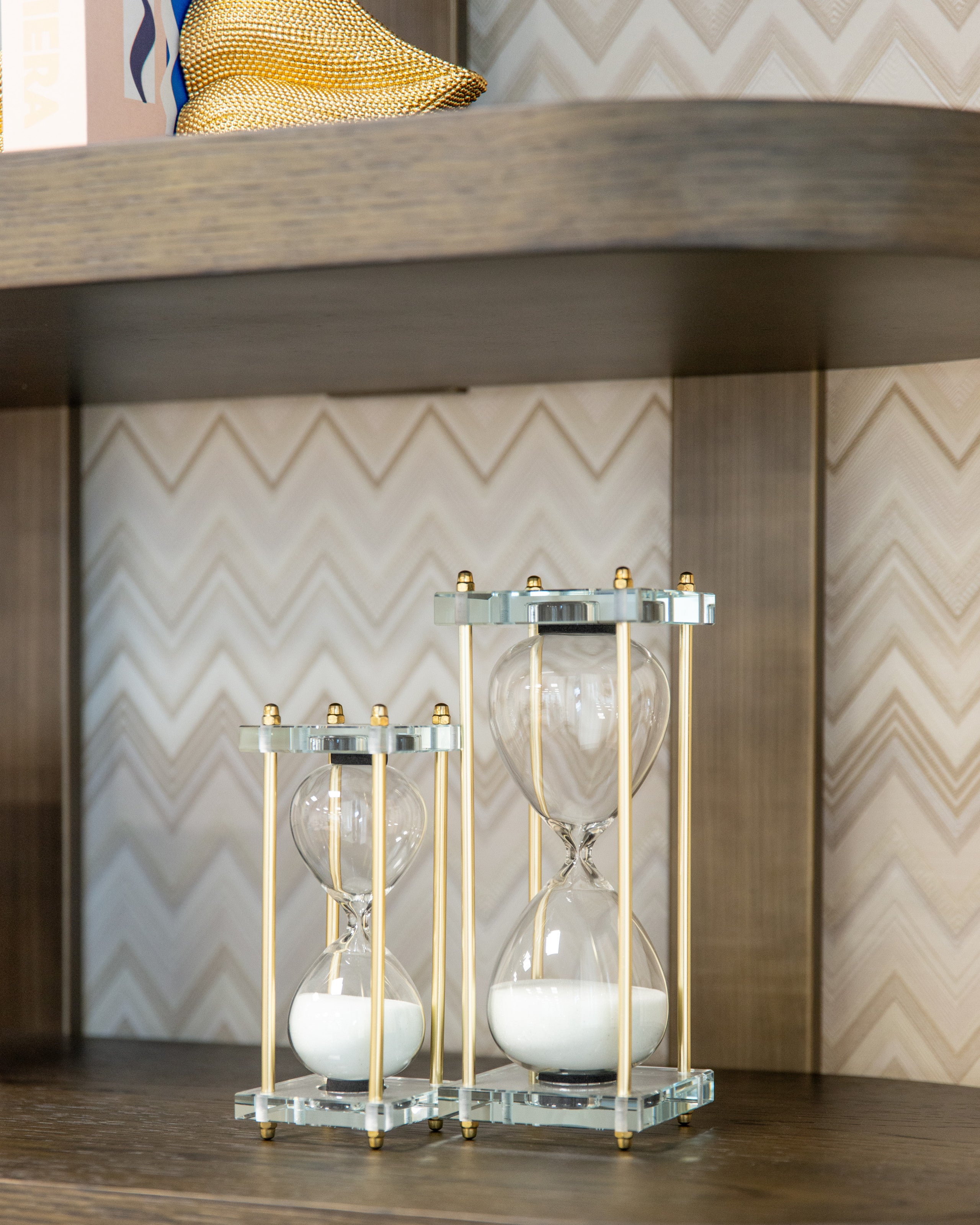 Richmond Interiors Dekoratives Objekt Gigi gold hourglass Dekoratives Objekt Richmond Interiors