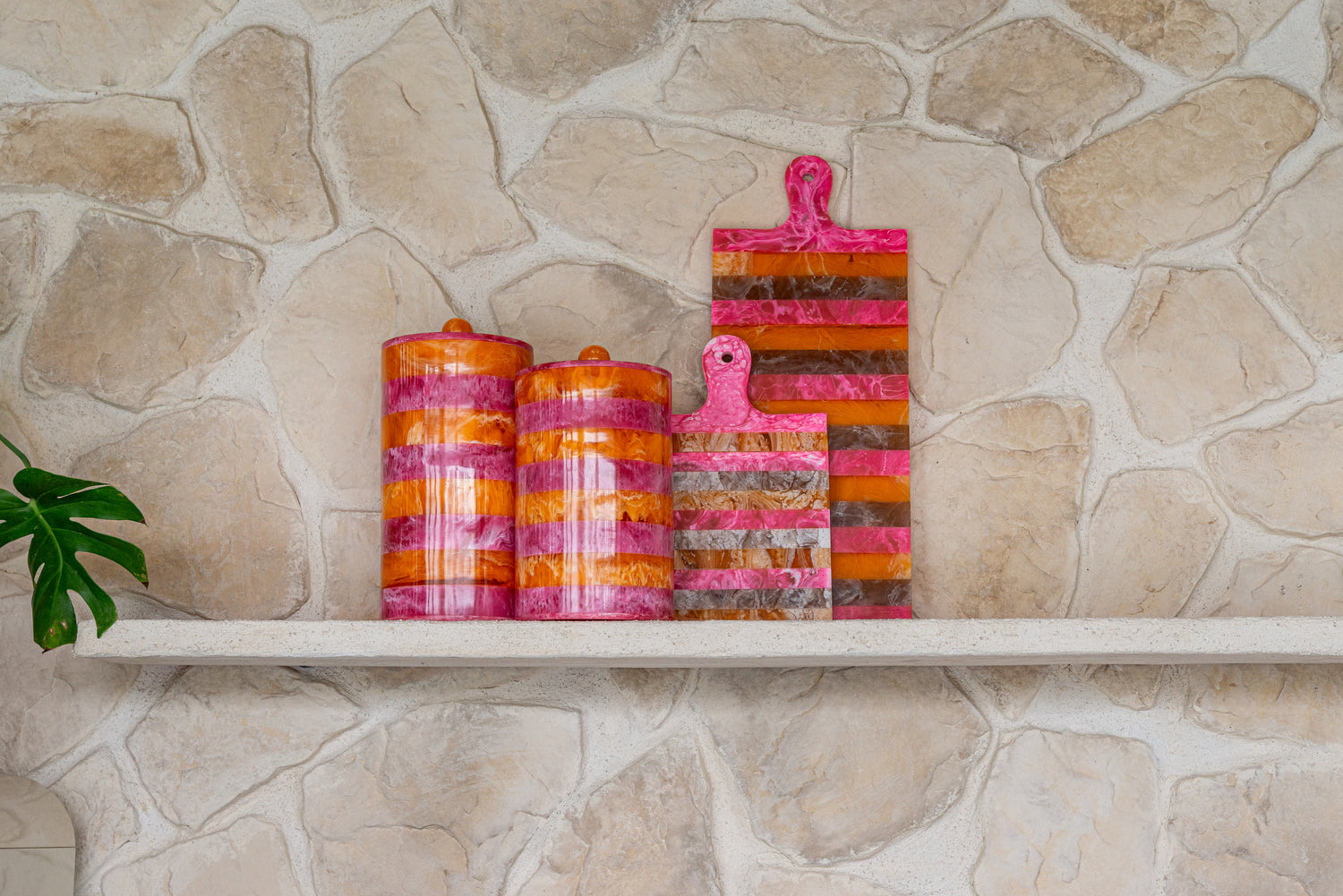 Richmond Interiors Tablett Cindy pink/orange - serving board small