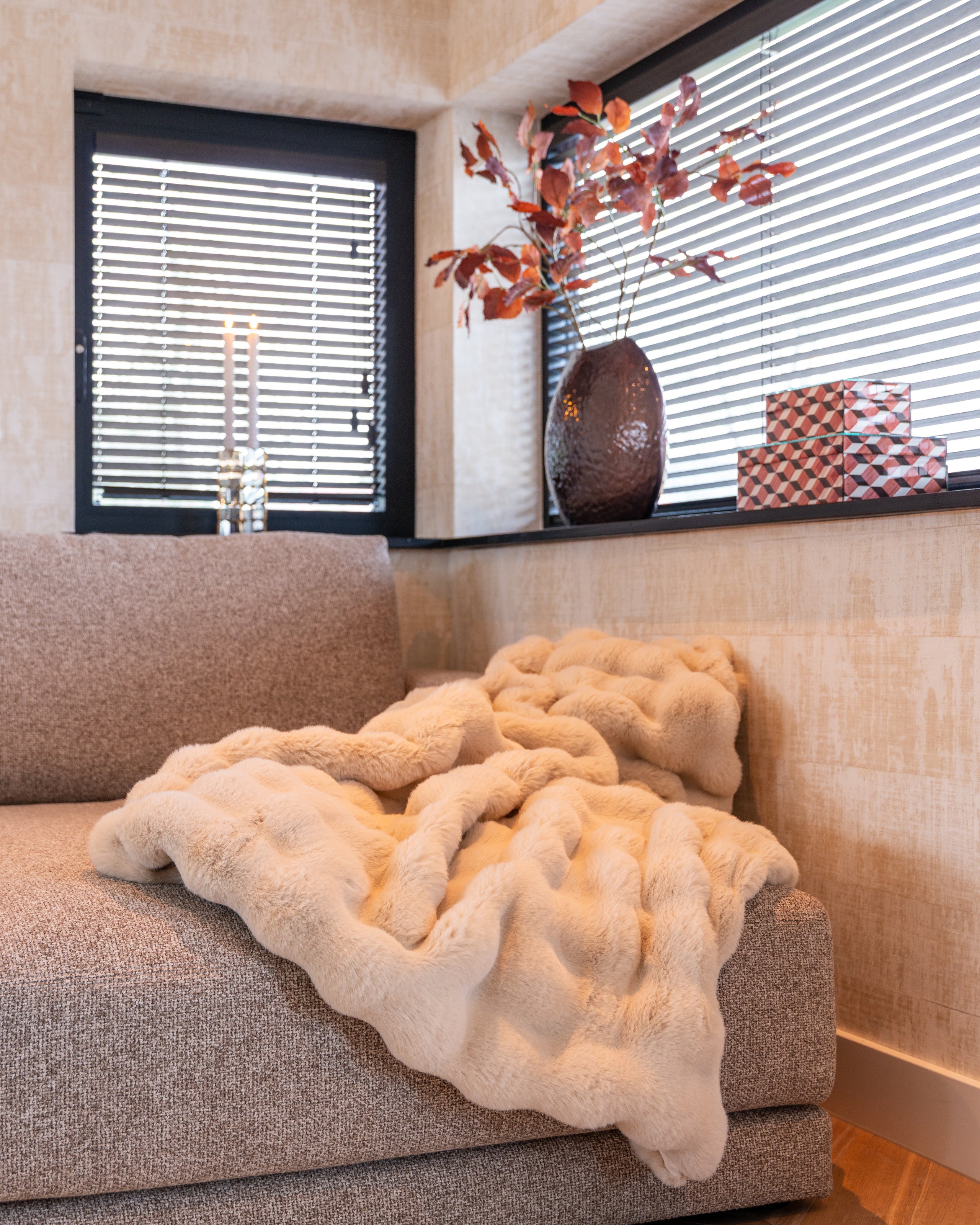 Richmond Interiors Sofa Trentino cayenne brown 3,5-seater + lounge left or right Sofa Richmond Interiors