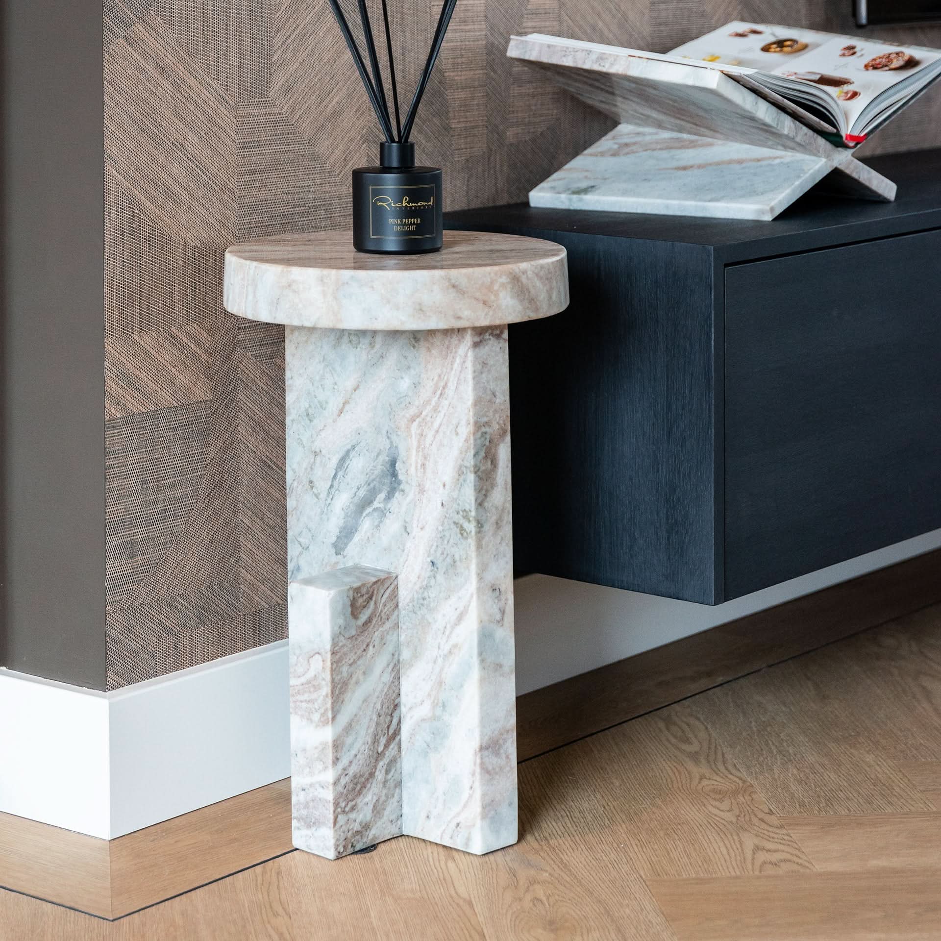 Richmond Interiors – 2er-Set Beistelltisch Sion in Blush Beige 2er-Set Beistelltische Richmond Interiors