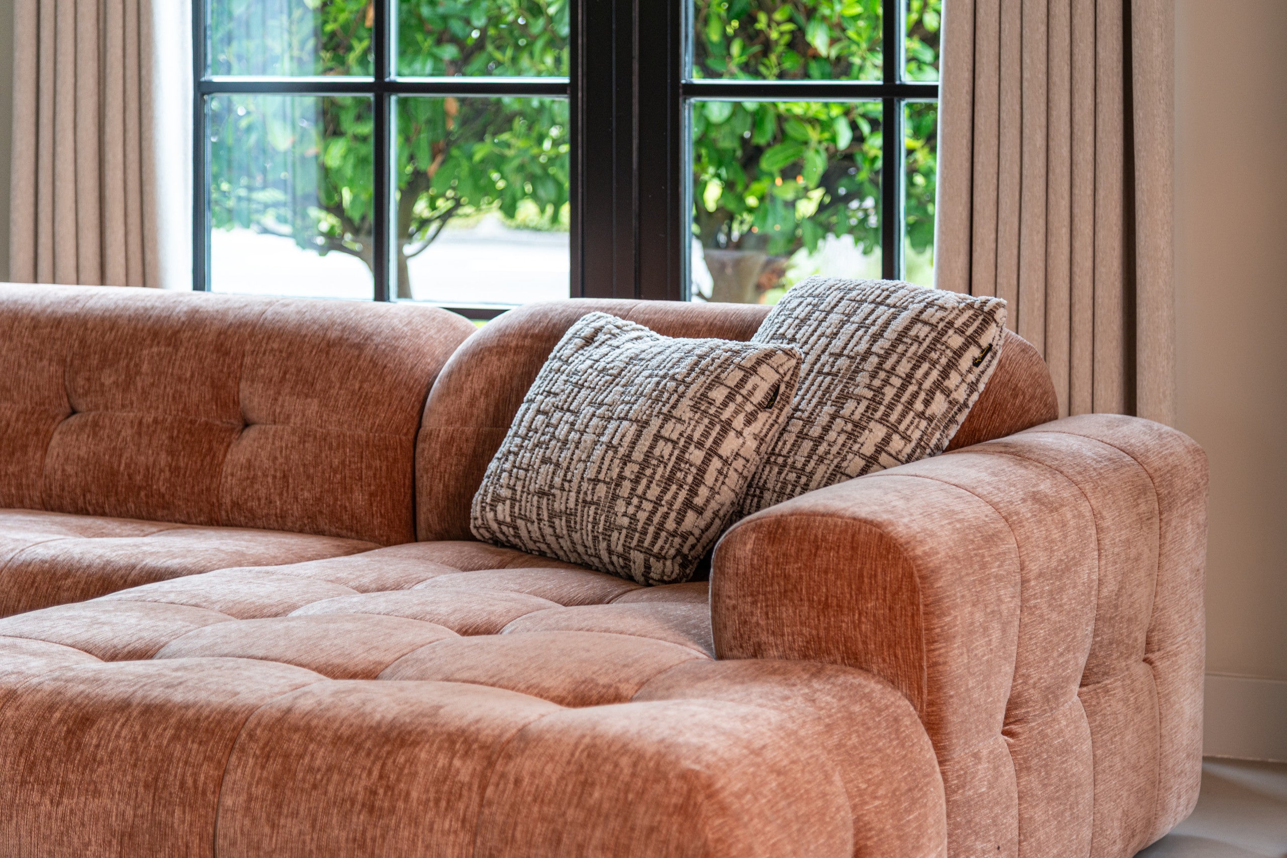 Richmond Interiors Kissen Oliv cream 50x50 Kissen Richmond Interiors