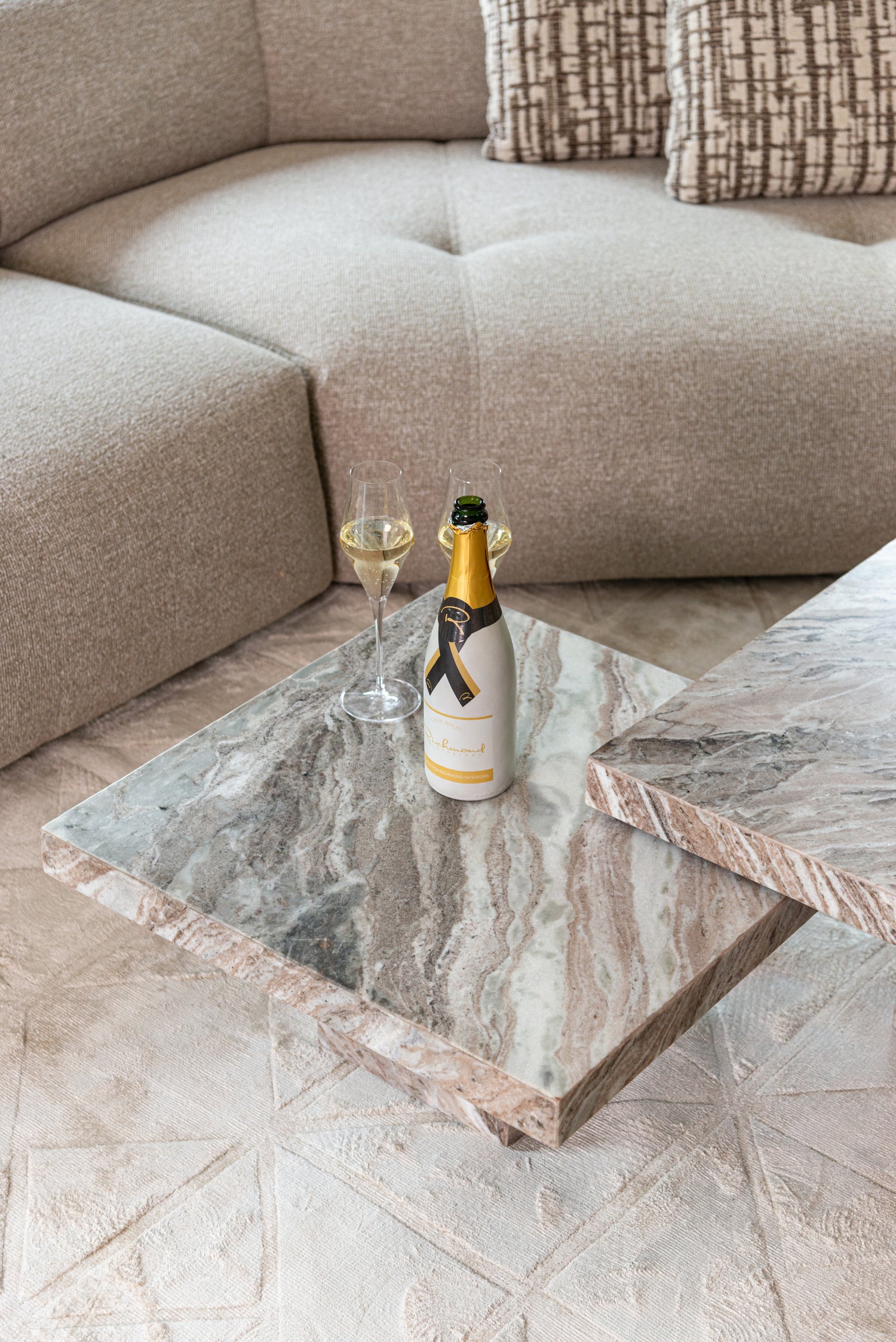 Richmond Interiors Couchtisch Rashford Blush beige (Set of 2) Couchtisch Richmond Interiors