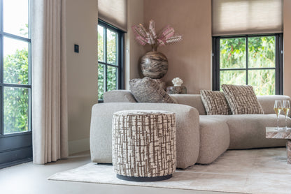 Richmond Interiors Hocker &amp; Fußbank Lexie beige chevron 45Ø