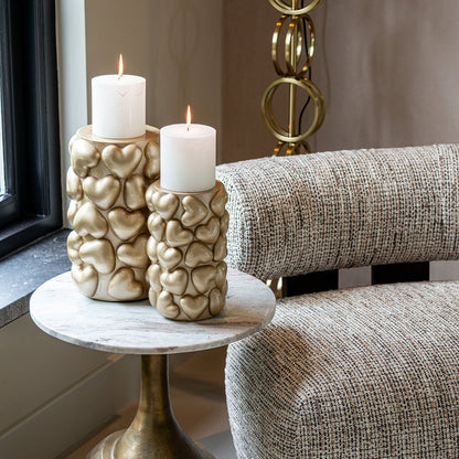 Richmond Interiors Beistelltisch Sia – Brushed Gold Beistelltisch rund Richmond Interiors