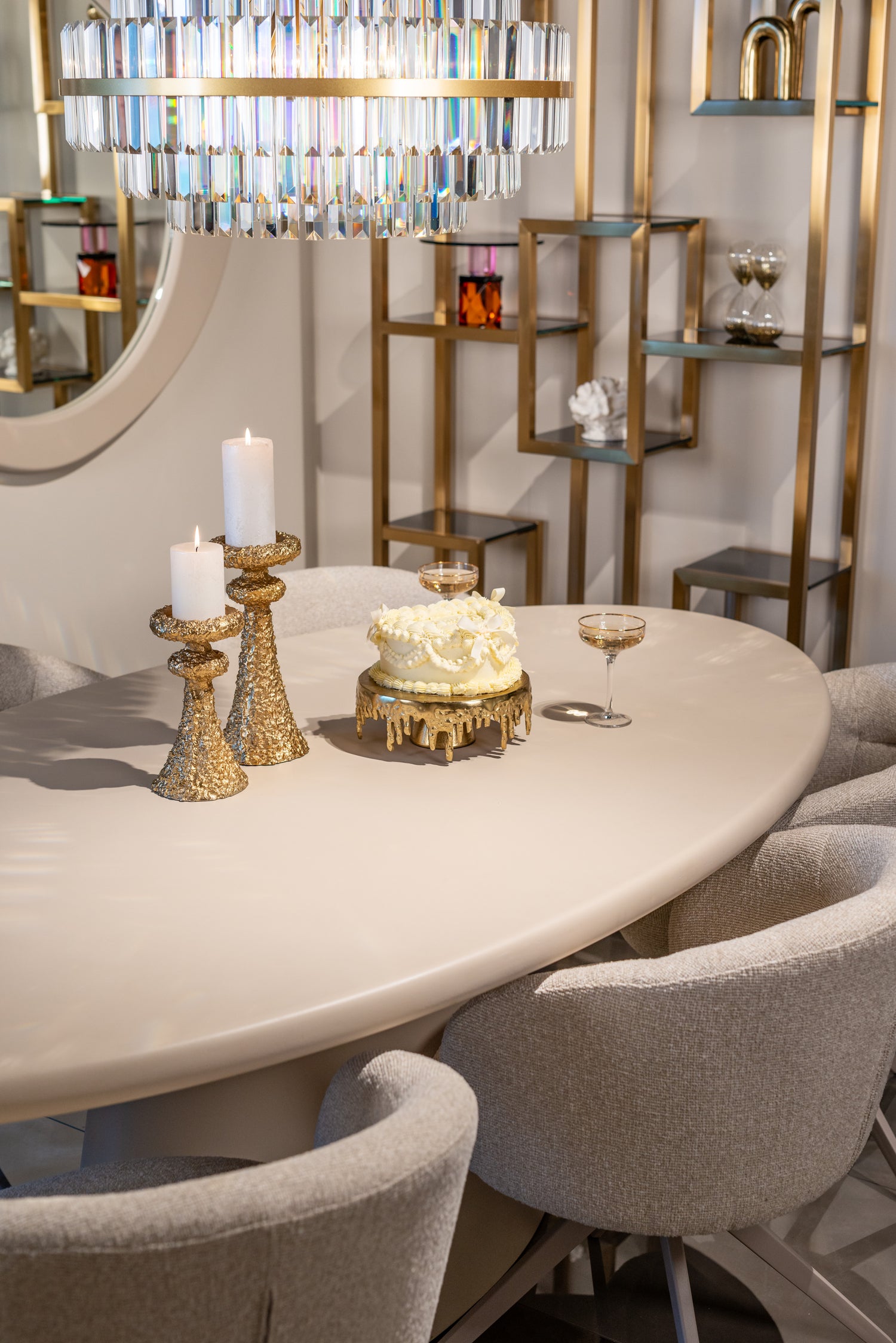Richmond Interiors Pendelleuchte Desire brushed gold small Pendelleuchte Richmond Interiors