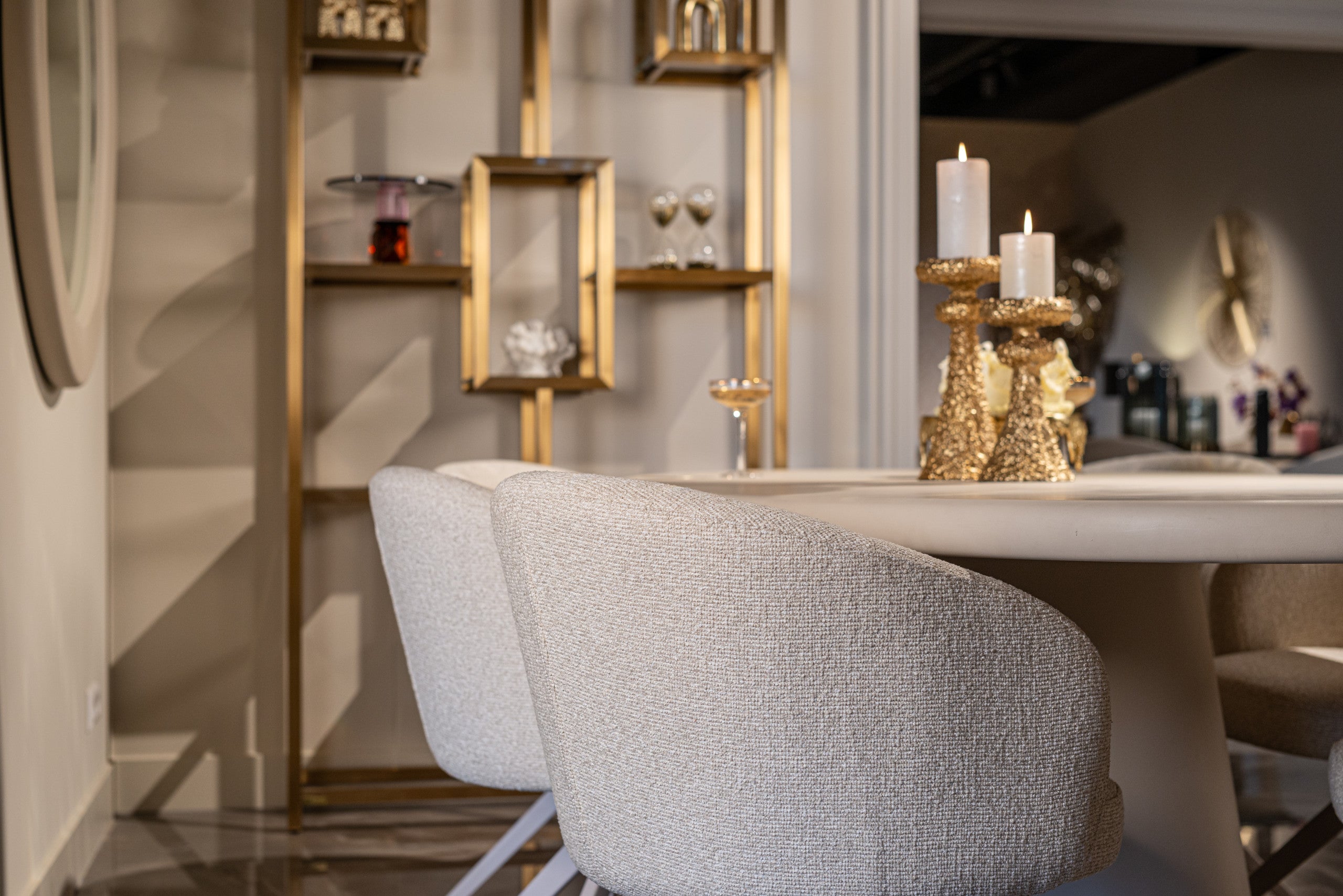 Richmond Interiors Vitrine Magnus brushed gold Vitrine Richmond Interiors
