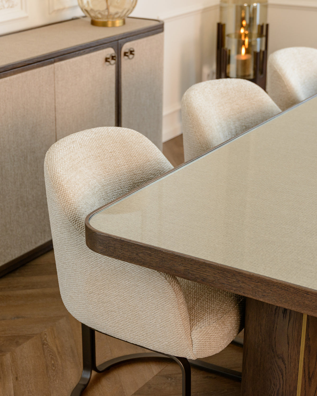 Richmond Interiors Esstisch Willox beige 235 including glass Richmond Interiors