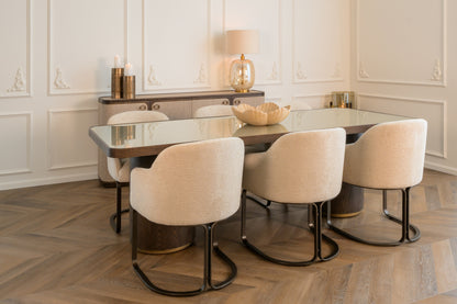 Richmond Interiors Esstisch Willox beige 235 including glass Richmond Interiors