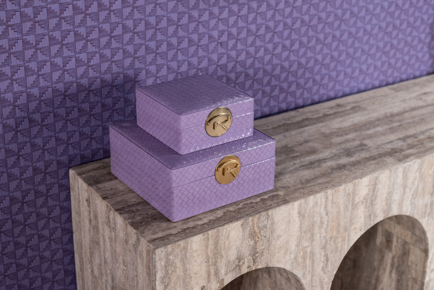 Richmond Interiors Aufbewahrungsbox Joelle purple large Aufbewahrungsbox Richmond Interiors