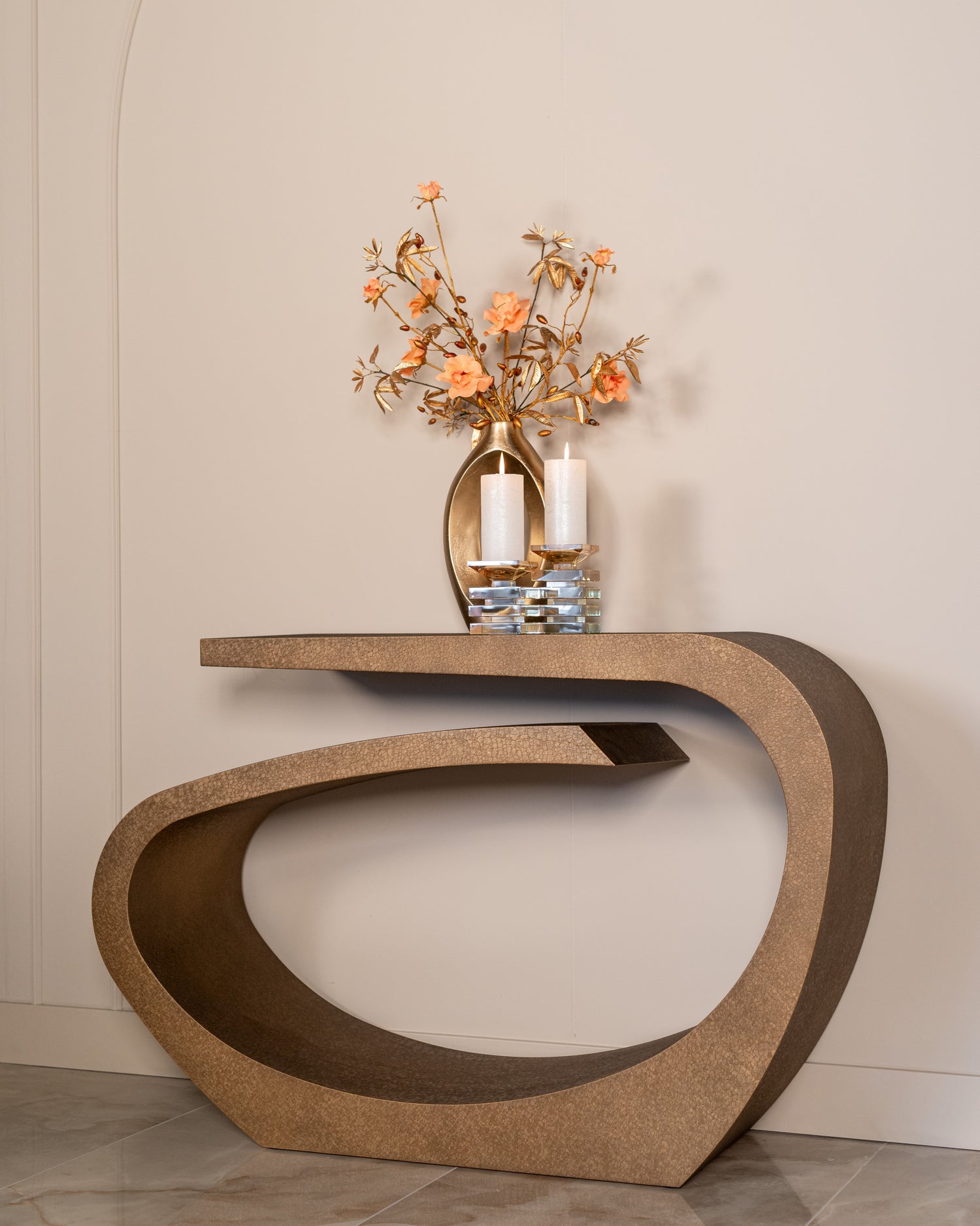 Richmond Interiors Vase Alma brushed gold large
