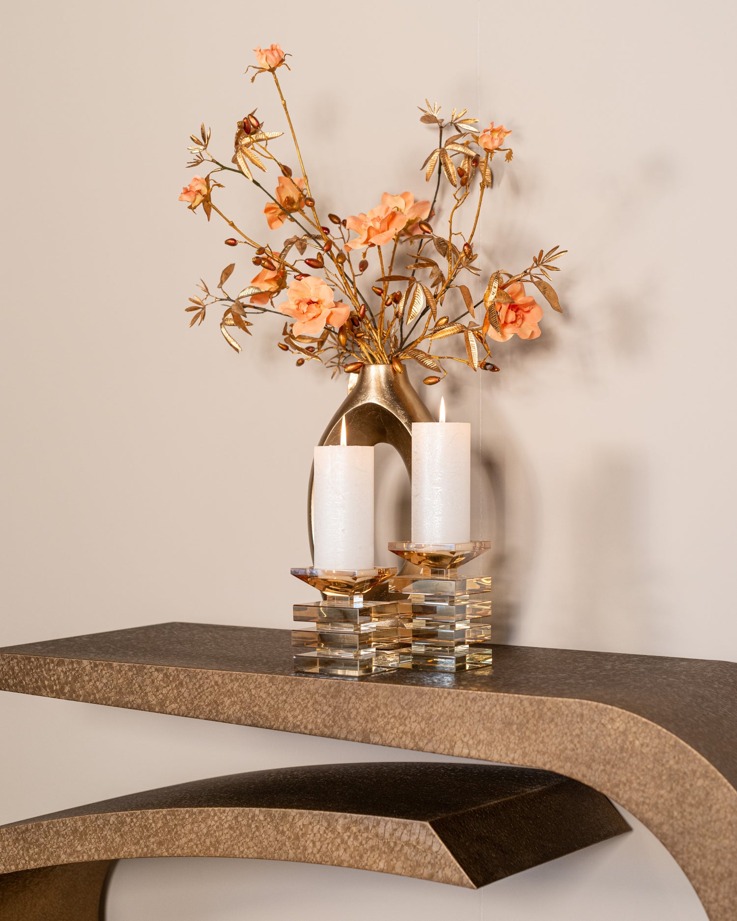 Richmond Interiors Vase Alma brushed gold large