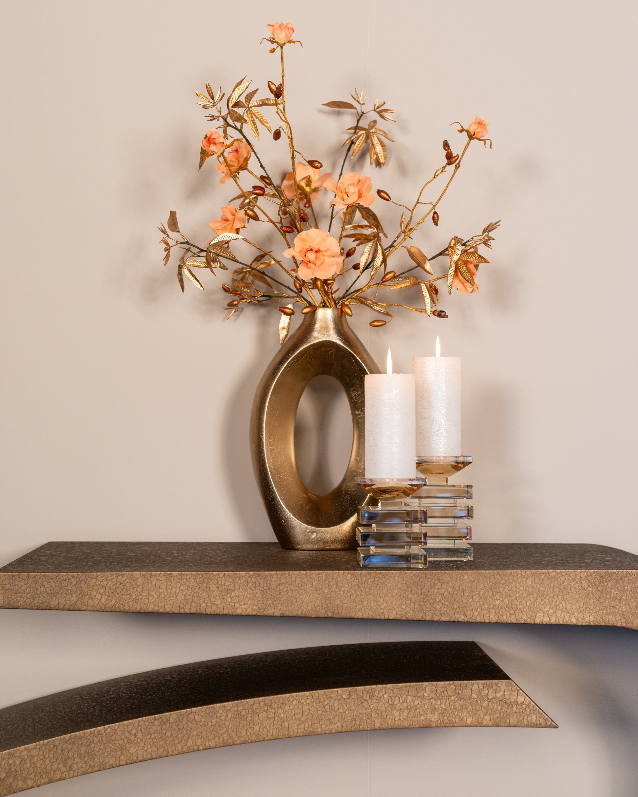 Richmond Interiors Vase Alma brushed gold large