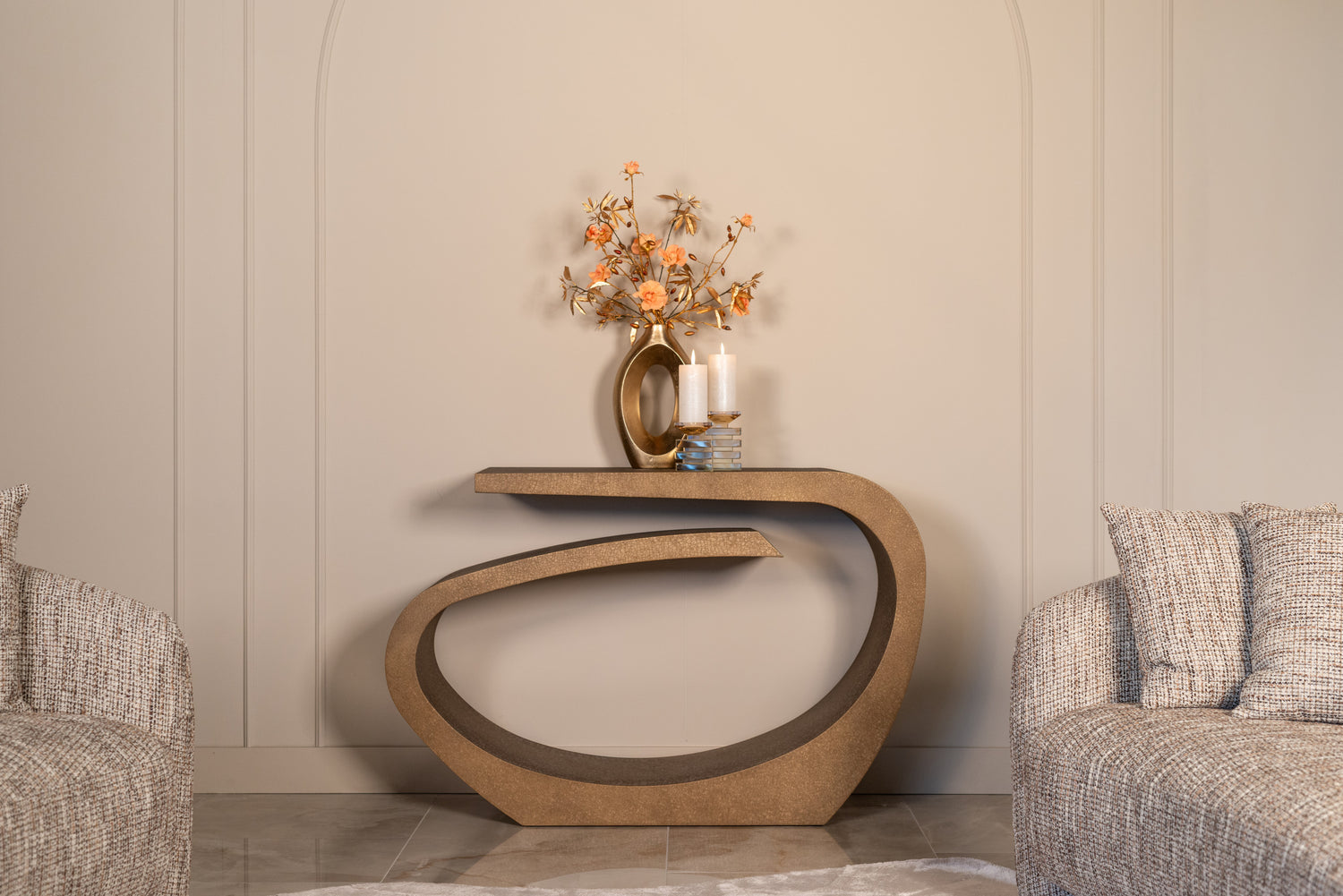 Richmond Interiors Vase Alma brushed gold large