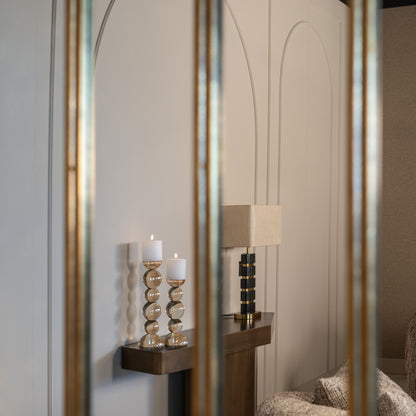 Richmond Interiors Wandkonsole Hexa (Brushed Gold) Konsolentisch Richmond Interiors