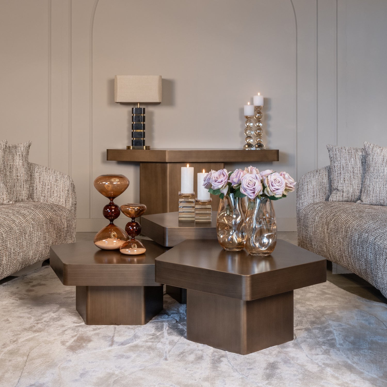 Richmond Interiors Tischlampe Lenore gold Tischlampe Richmond Interiors