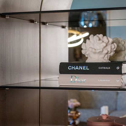 Richmond Interiors Wandschrank Bowic (Brushed Gold) Offenes Regal Richmond Interiors