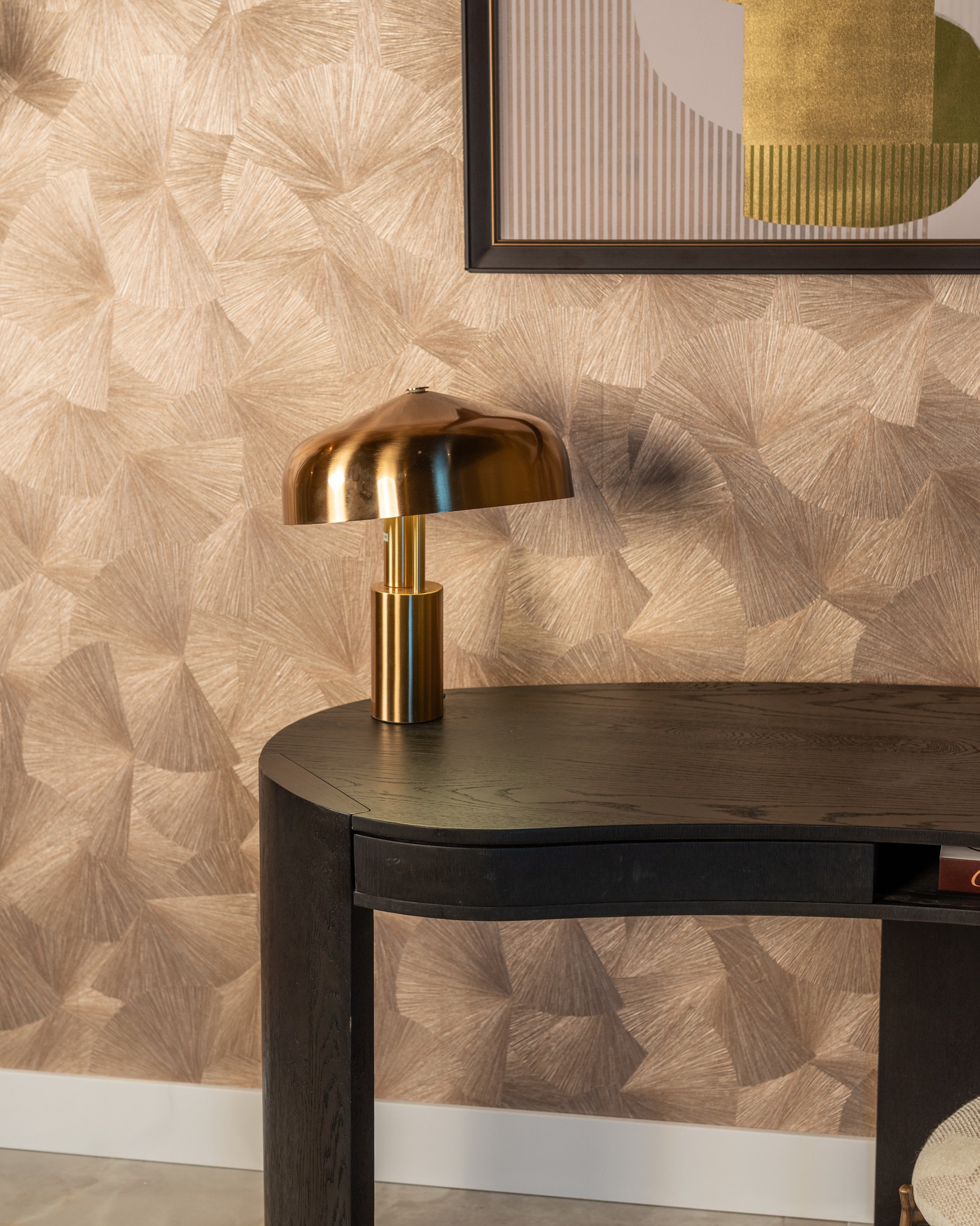 Richmond Interiors Tischlampe Linzy brushed gold Tischlampe Richmond Interiors