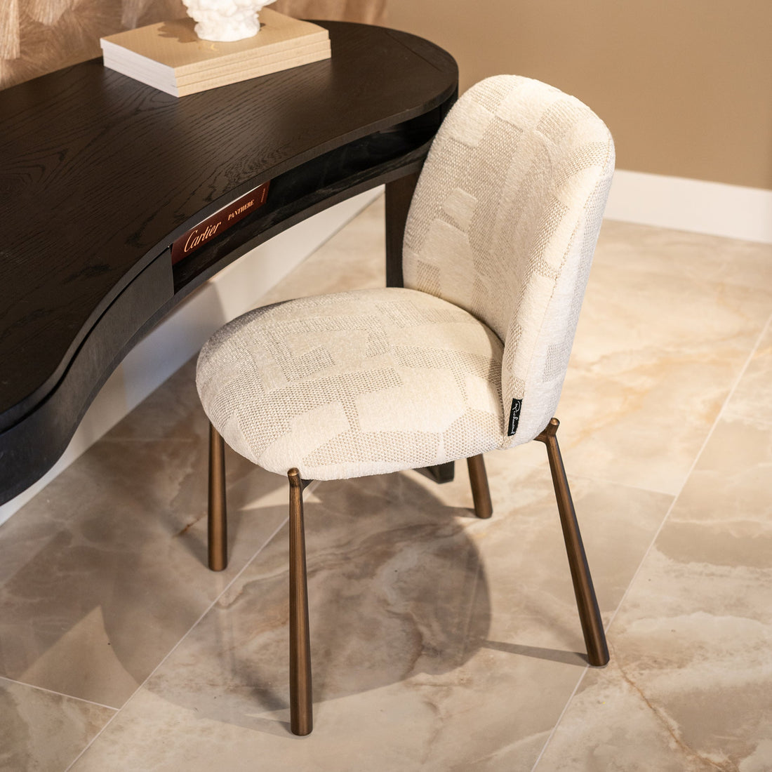 Richmond Interiors Esszimmerstühle 2er-Set Lana beige graffic (Beige graffic) 2er-Set Esszimmerstühle Richmond Interiors