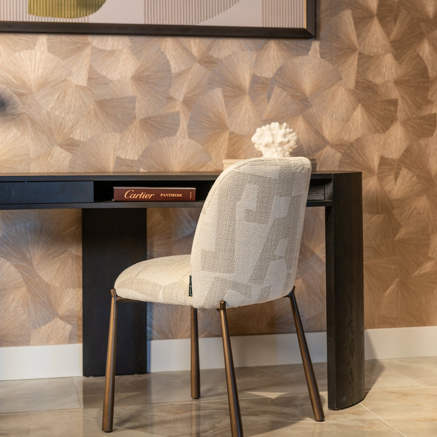 Richmond Interiors Esszimmerstühle 2er-Set Lana beige graffic (Beige graffic) 2er-Set Esszimmerstühle Richmond Interiors