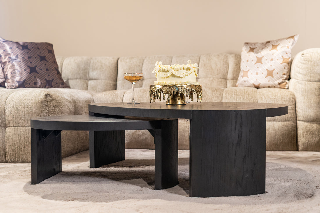 Richmond Interiors Couchtisch Navarino 2er-Set (Dark coffee) Couchtisch-Set Richmond Interiors