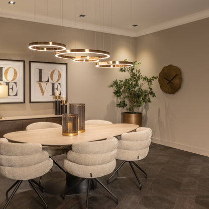 Richmond Interiors Pflanzgefäß Dira 50Ø (Brushed Gold) Pflanzenkübel Richmond Interiors