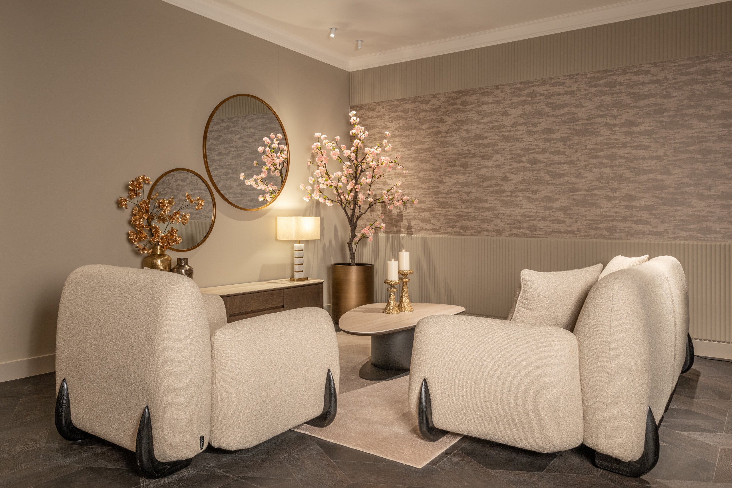 Richmond Interiors Planter Dira 50Ø (Brushed Gold)