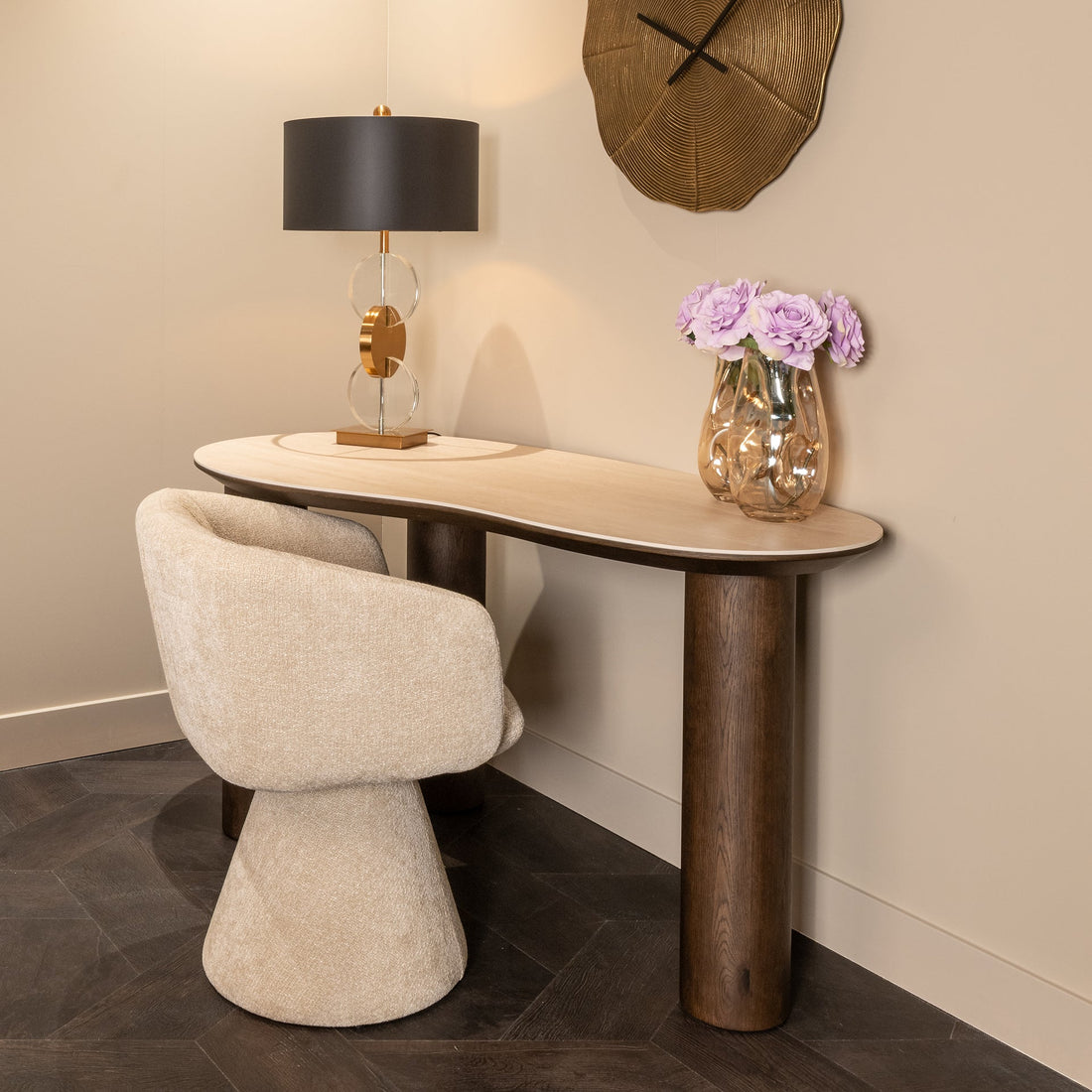Richmond Interiors Schreibtisch Ritz (Beige) Schreibtisch Richmond Interiors