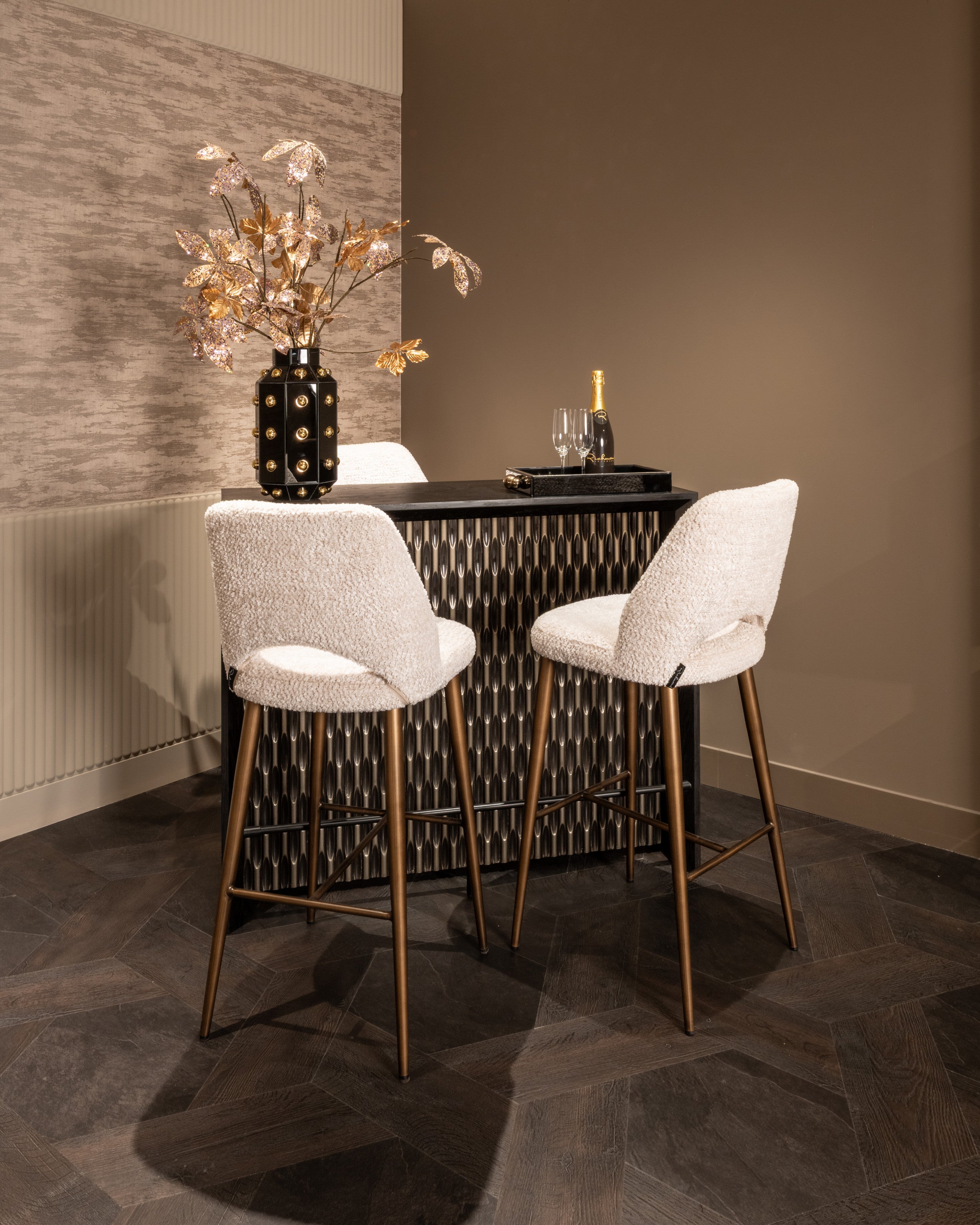 Richmond Interiors Tablett Liv black/gold