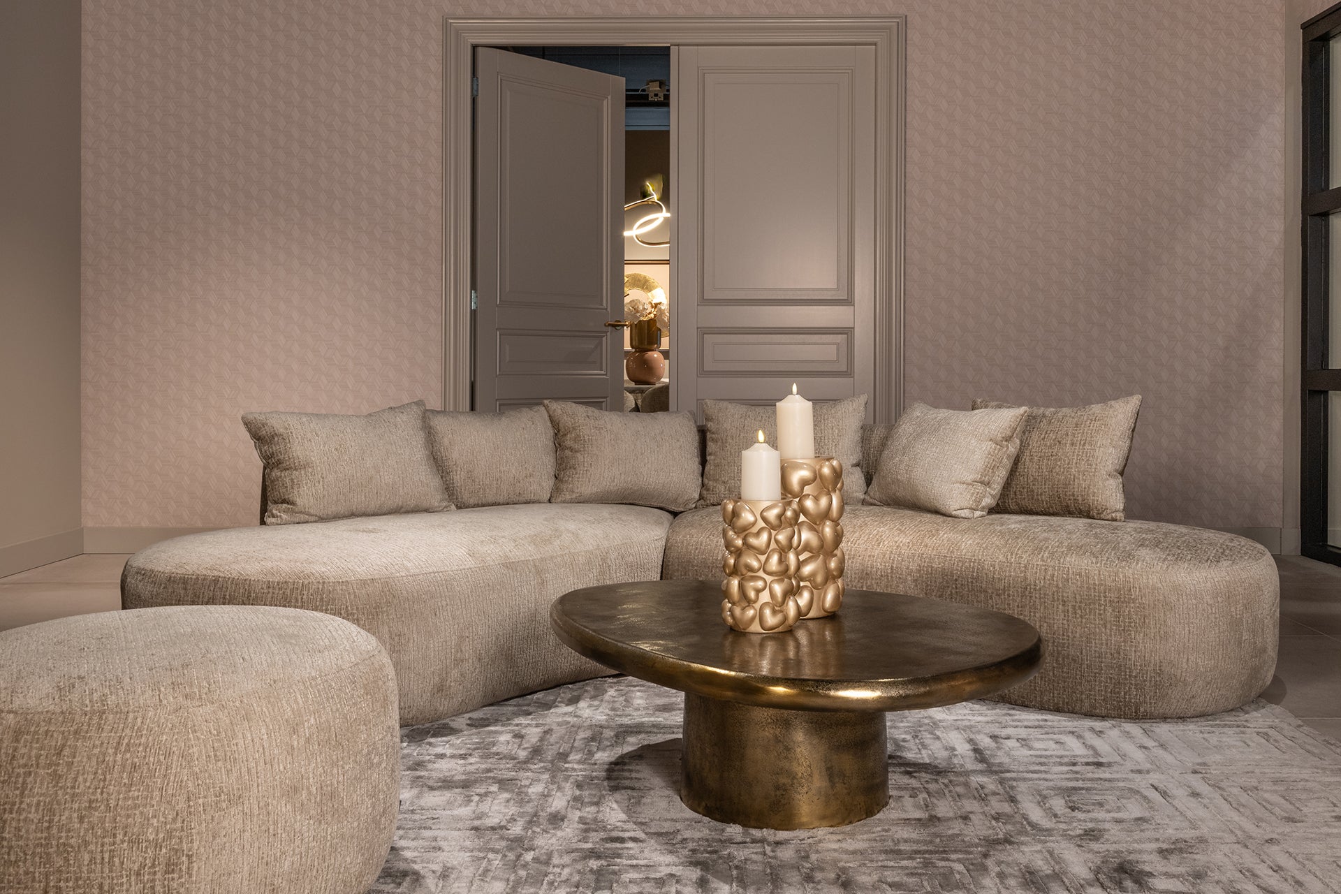 Richmond Interiors Sofa Cassie 4-Sitzer desert fusion (Fusion 109 desert) 4-Sitzer Sofa Richmond Interiors