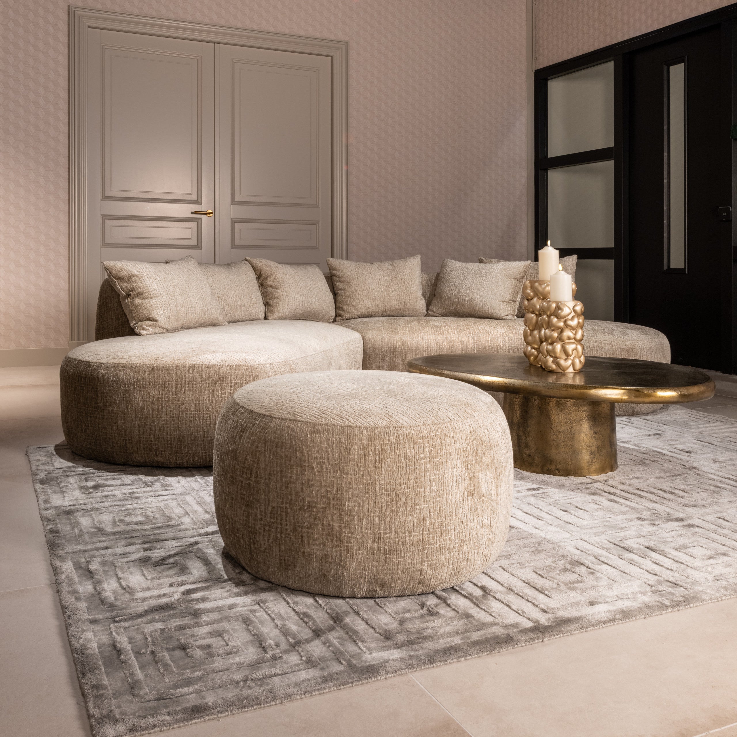 Richmond Interiors Couchtisch Pulitzer brushed gold Couchtisch Richmond Interiors