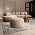 Richmond Interiors Hocker Cassie desert fusion (Fusion 109 desert) Pouf rund Richmond Interiors