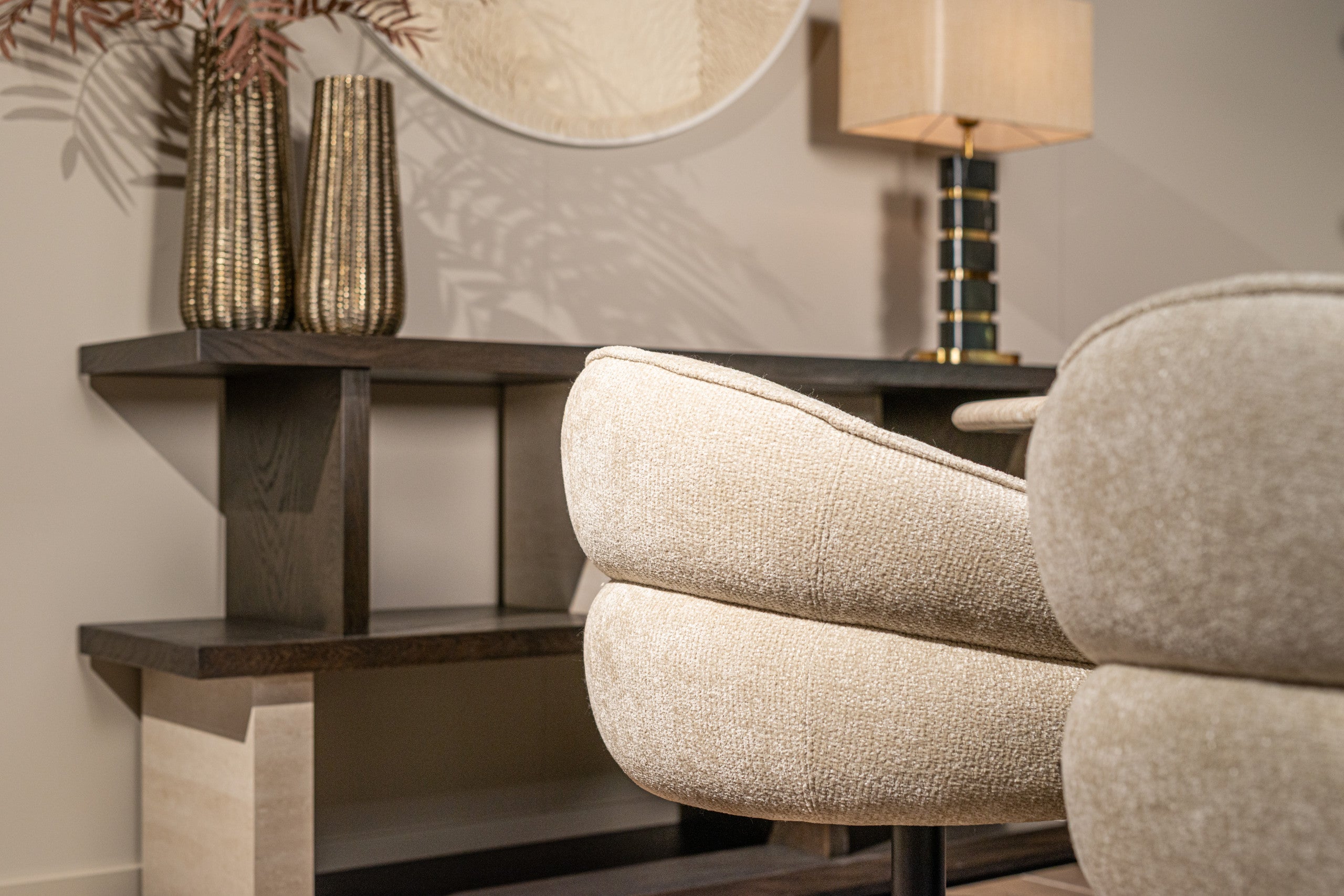 Richmond Interiors Tischlampe Levina black/gold Tischlampe Richmond Interiors