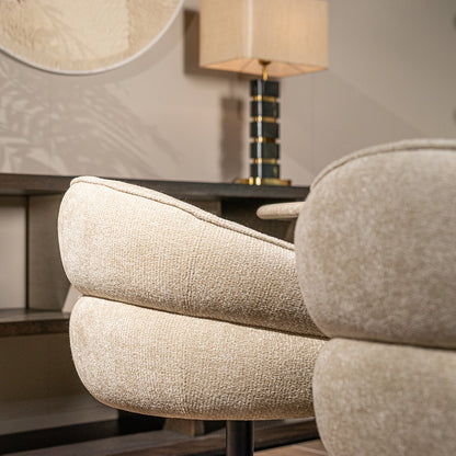 Richmond Interiors Drehstuhl Kayla cream unicorn (Unicorn 11 cream) Esszimmerstuhl Richmond Interiors