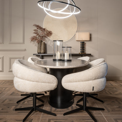 Richmond Interiors Tischlampe Levina inkl. Lampenschirm (Black/gold) Tischlampe Richmond Interiors