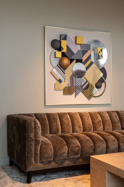 Richmond Interiors Wandkunst 3D Block black/gold Wandkunst Richmond Interiors