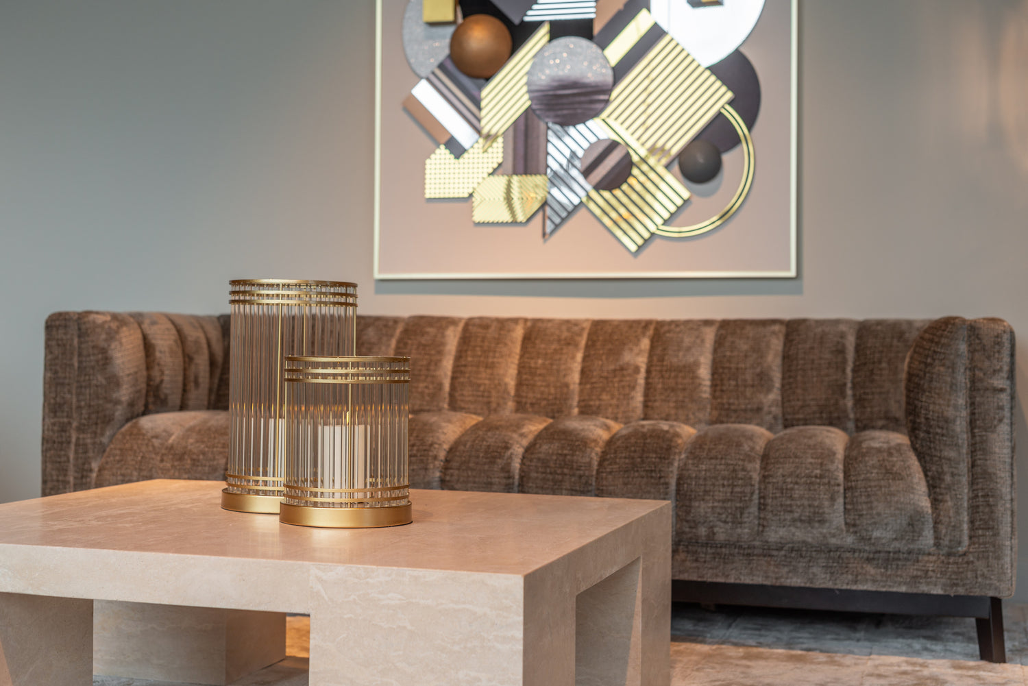 Richmond Interiors Wandkunst 3D Block black/gold Wandkunst Richmond Interiors
