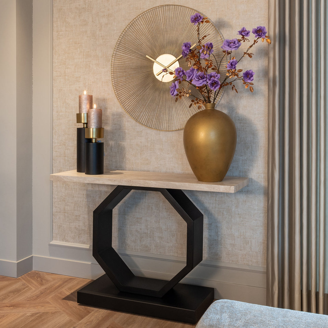 Richmond Interiors Avalon Konsole schwarz Konsolentisch Richmond Interiors