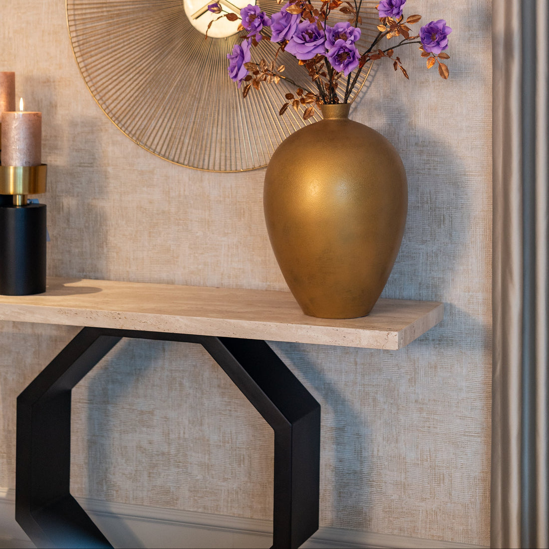 Richmond Interiors Avalon Konsole schwarz Konsolentisch Richmond Interiors