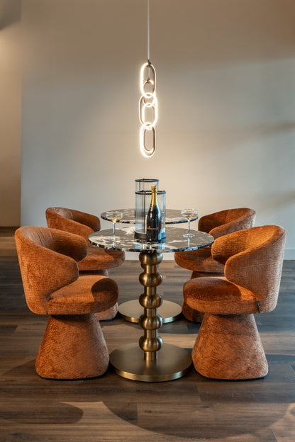 Richmond Interiors Bistro-Tisch Witlox black/gold 75Ø Bistro-Tisch Richmond Interiors