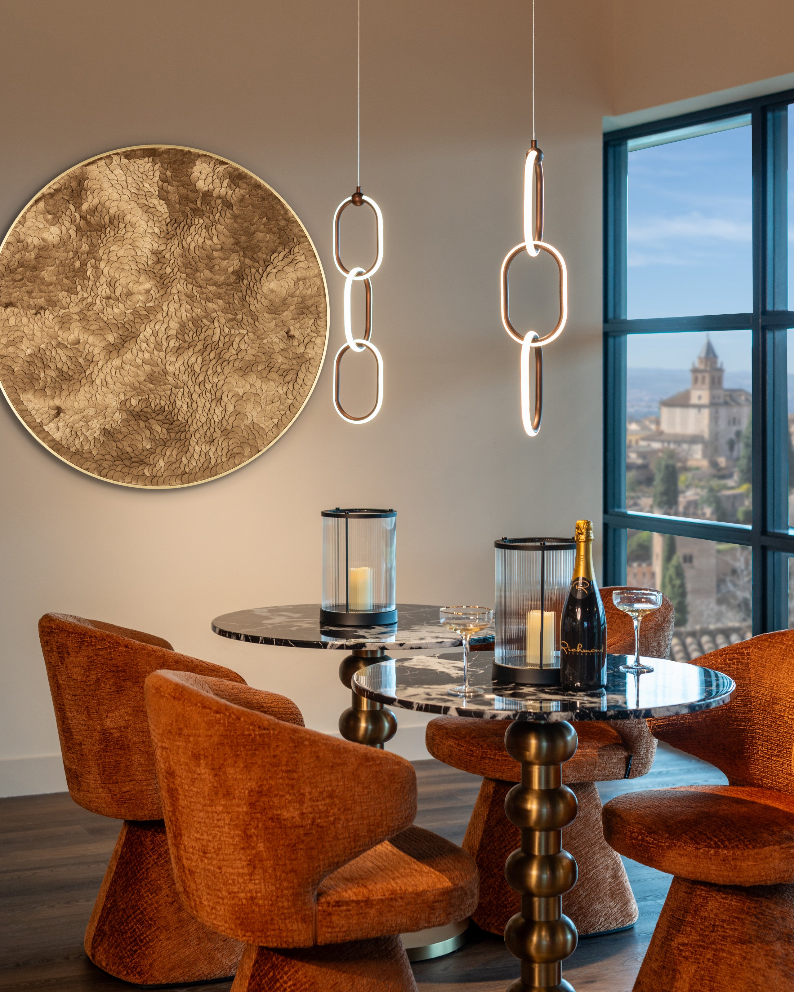 Richmond Interiors Bistro-Tisch Witlox black/gold 75Ø Bistro-Tisch Richmond Interiors