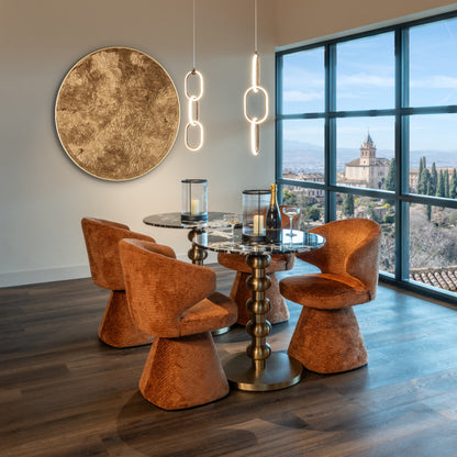 Richmond Interiors Bistro-Tisch Witlox black/gold 75Ø Bistro-Tisch Richmond Interiors