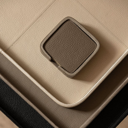 Chamada Ledertablett – Viereckig Beige L (50 x 50 cm) Deko-Tablett Chamada