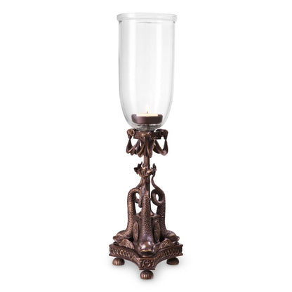 Eichholtz Hurricane Britannia – Bronze-Highlight-Finish | Klarglas Windlicht Eichholtz