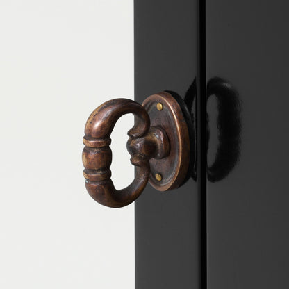 Eichholtz Vitrine Gala – Schwarz gewachst mit Klarglas Vitrinenschrank Eichholtz