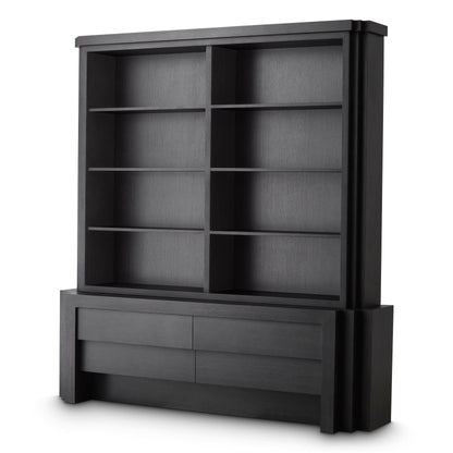 Eichholtz Kabinett Metropolitan L - Charcoal Grey Oak Veneer Kabinett Eichholtz