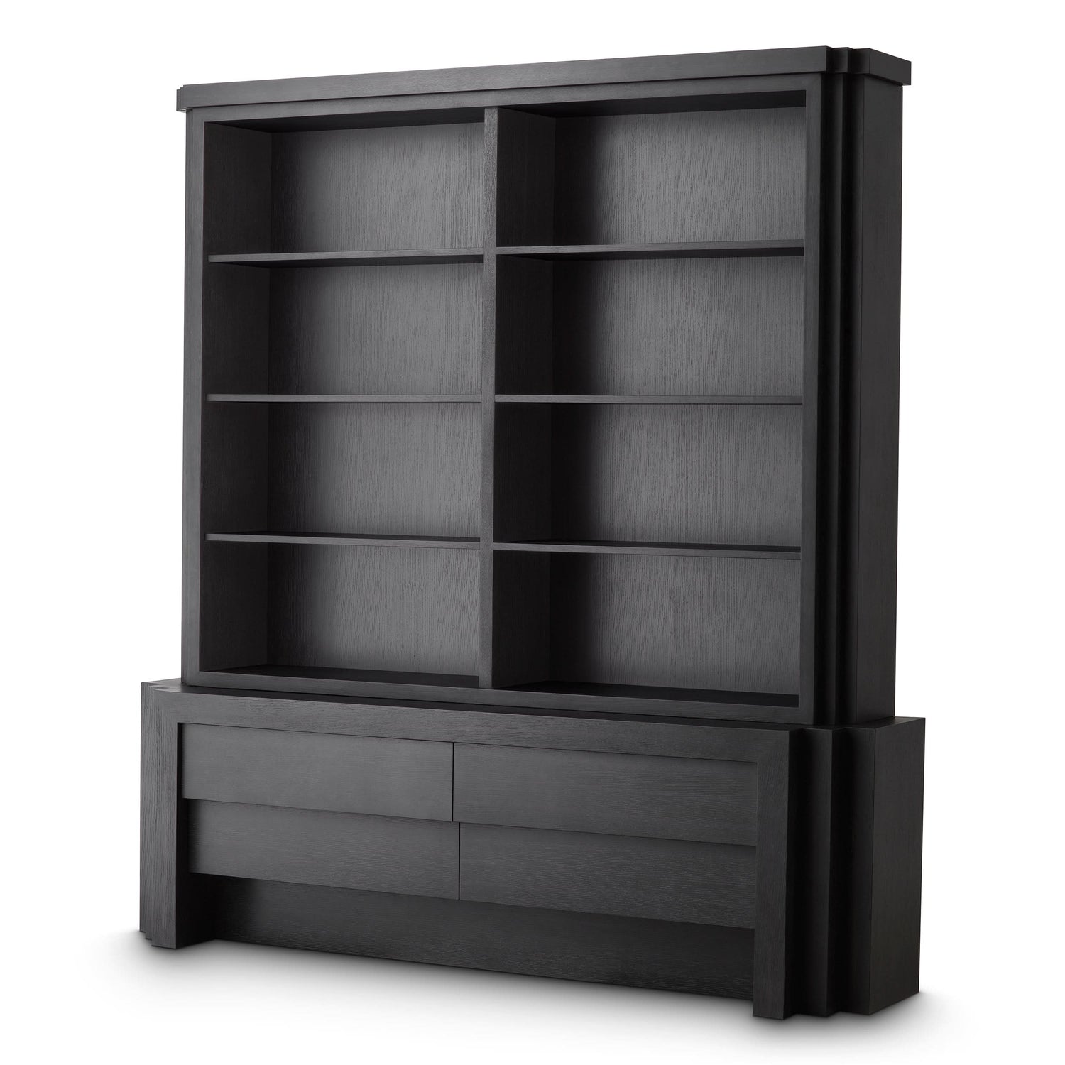 Eichholtz Kabinett Metropolitan L - Charcoal Grey Oak Veneer Kabinett Eichholtz
