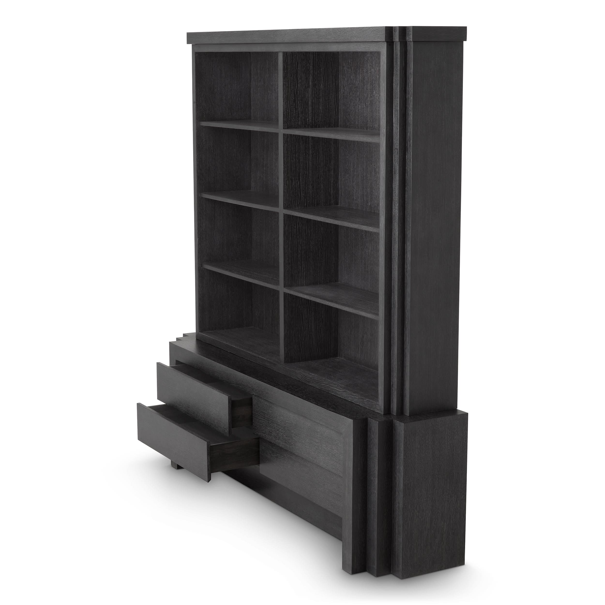 Eichholtz Kabinett Metropolitan L - Charcoal Grey Oak Veneer Kabinett Eichholtz