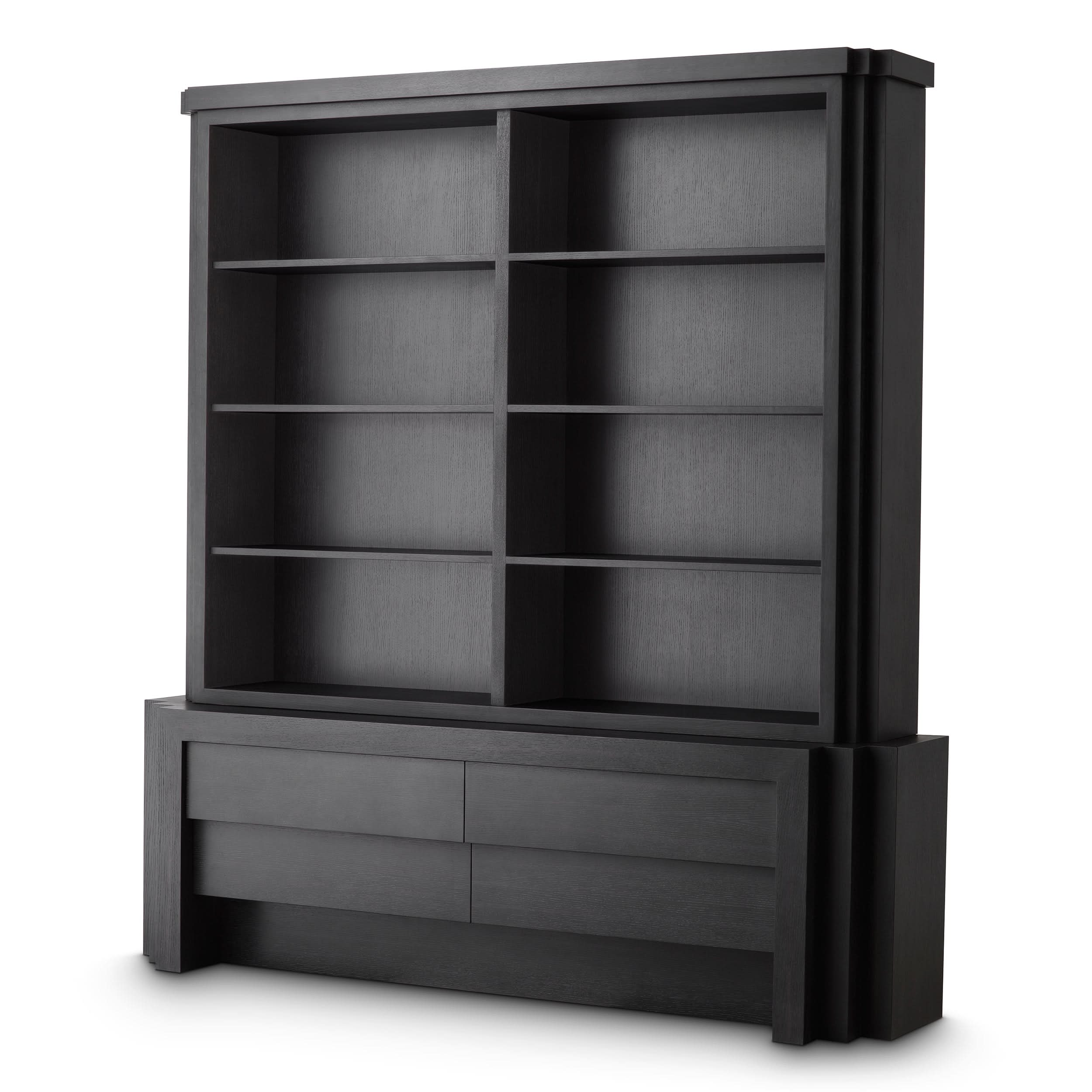 Eichholtz Kabinett Metropolitan L - Charcoal Grey Oak Veneer Kabinett Eichholtz